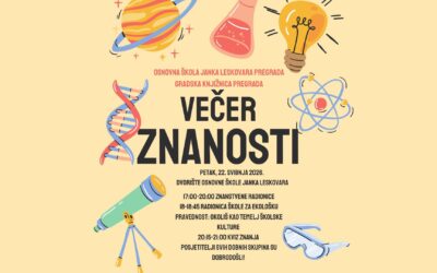 POZIV NA RADIONICU Škole za ekološku pravednost: okoliš kao temelj školske kulture– VEČER ZNANOSTI 22. 5. 2026.